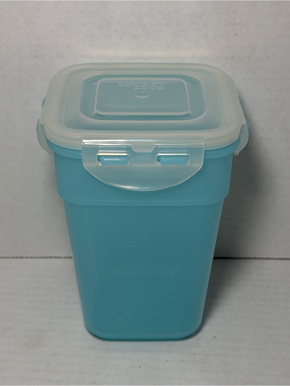 Lock & Lock Nesting Canister Food Storage Container Blue Clear Lid